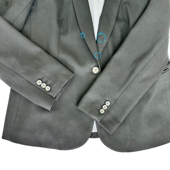 J. Crew black wool stretch jacket blazer shawl lapel single button 12 - Picture 13 of 16